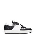 Schwarze Leder-Sneakers