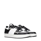 Schwarze Leder-Sneakers