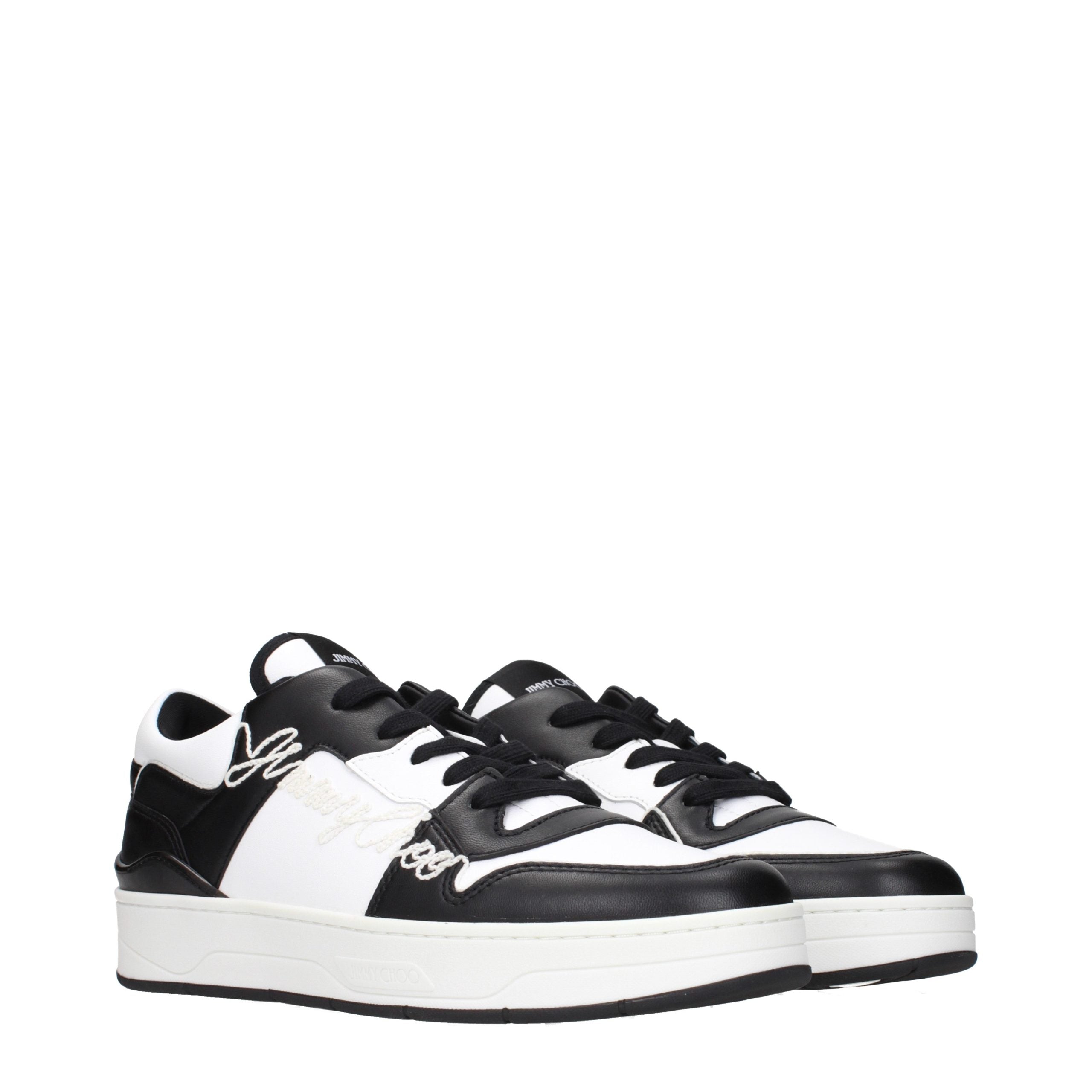 Schwarze Leder-Sneakers
