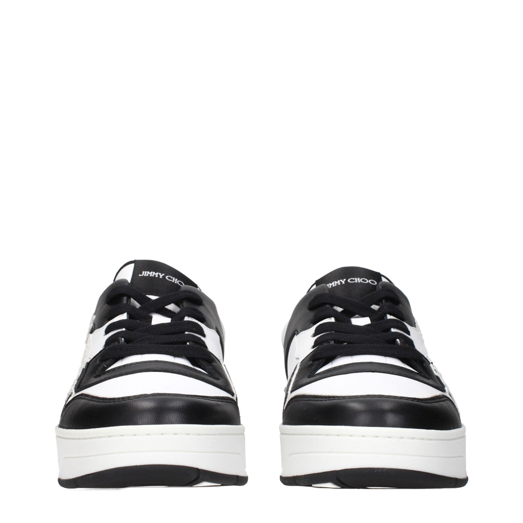 Schwarze Leder-Sneakers