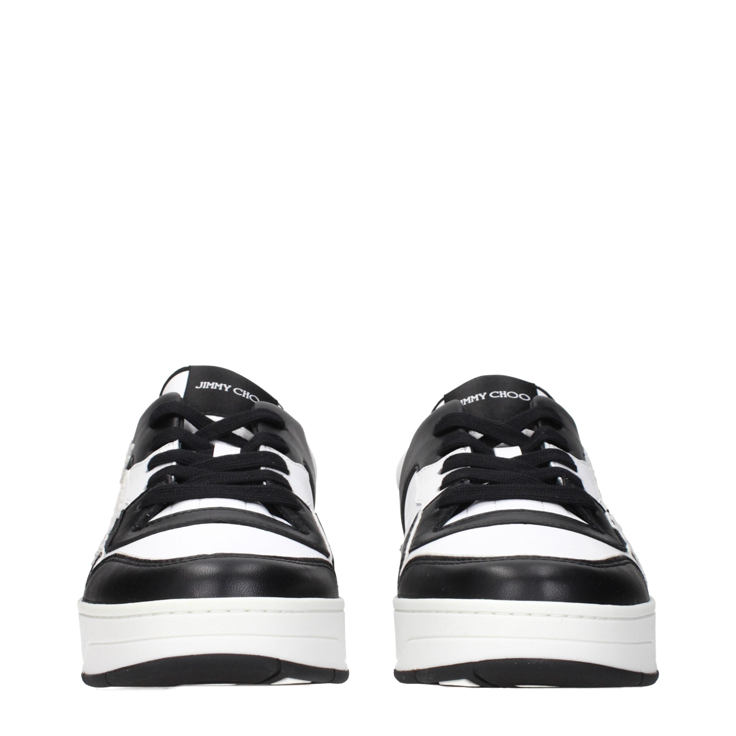 Schwarze Leder-Sneakers