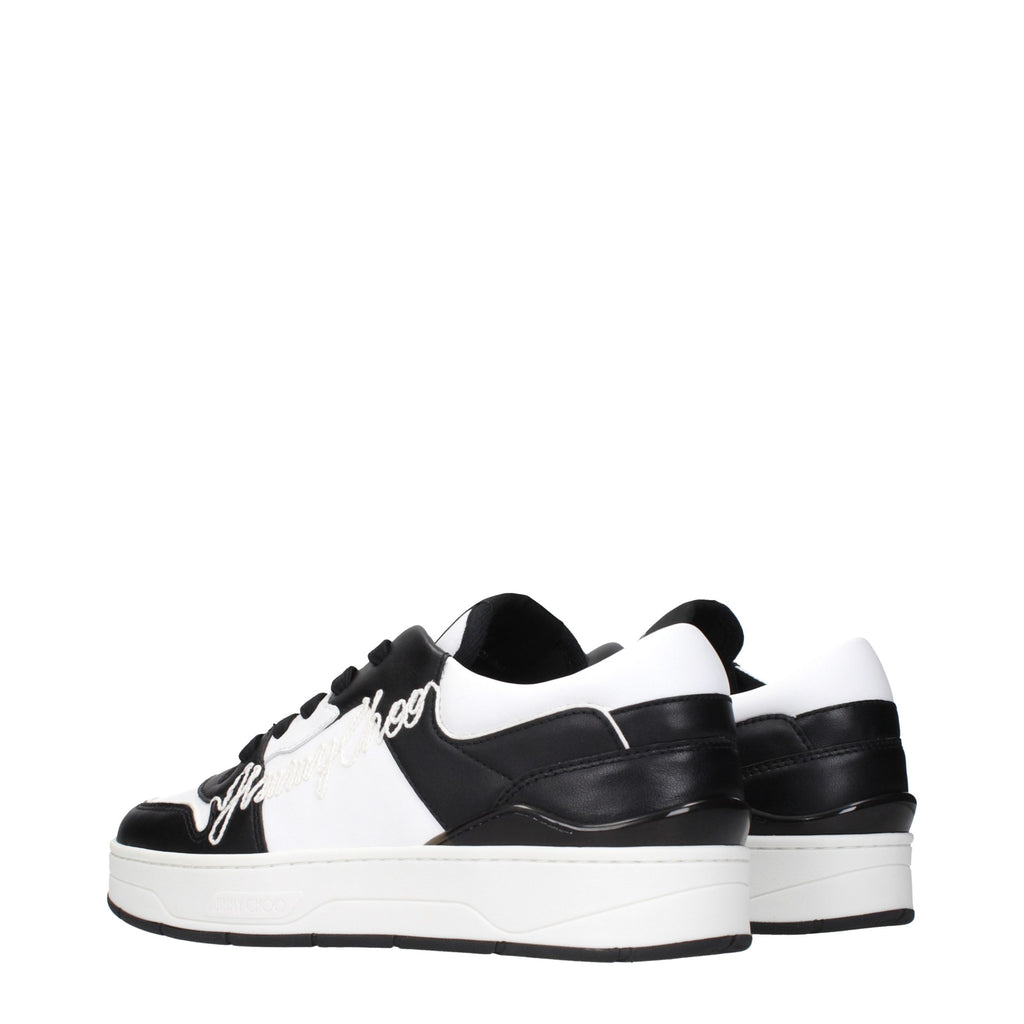 Schwarze Leder-Sneakers