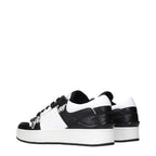 Schwarze Leder-Sneakers