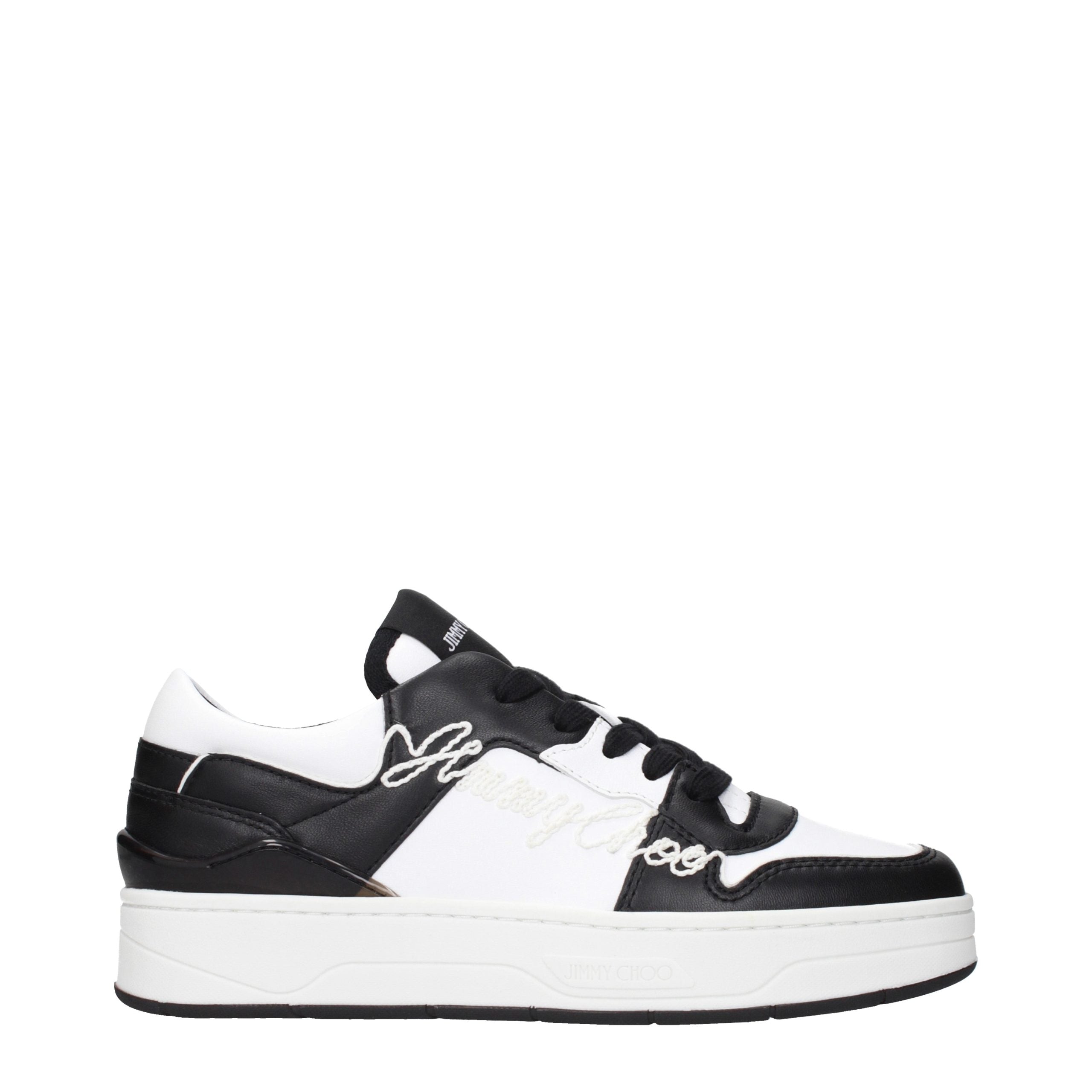 Schwarze Leder Low-Top-Sneaker