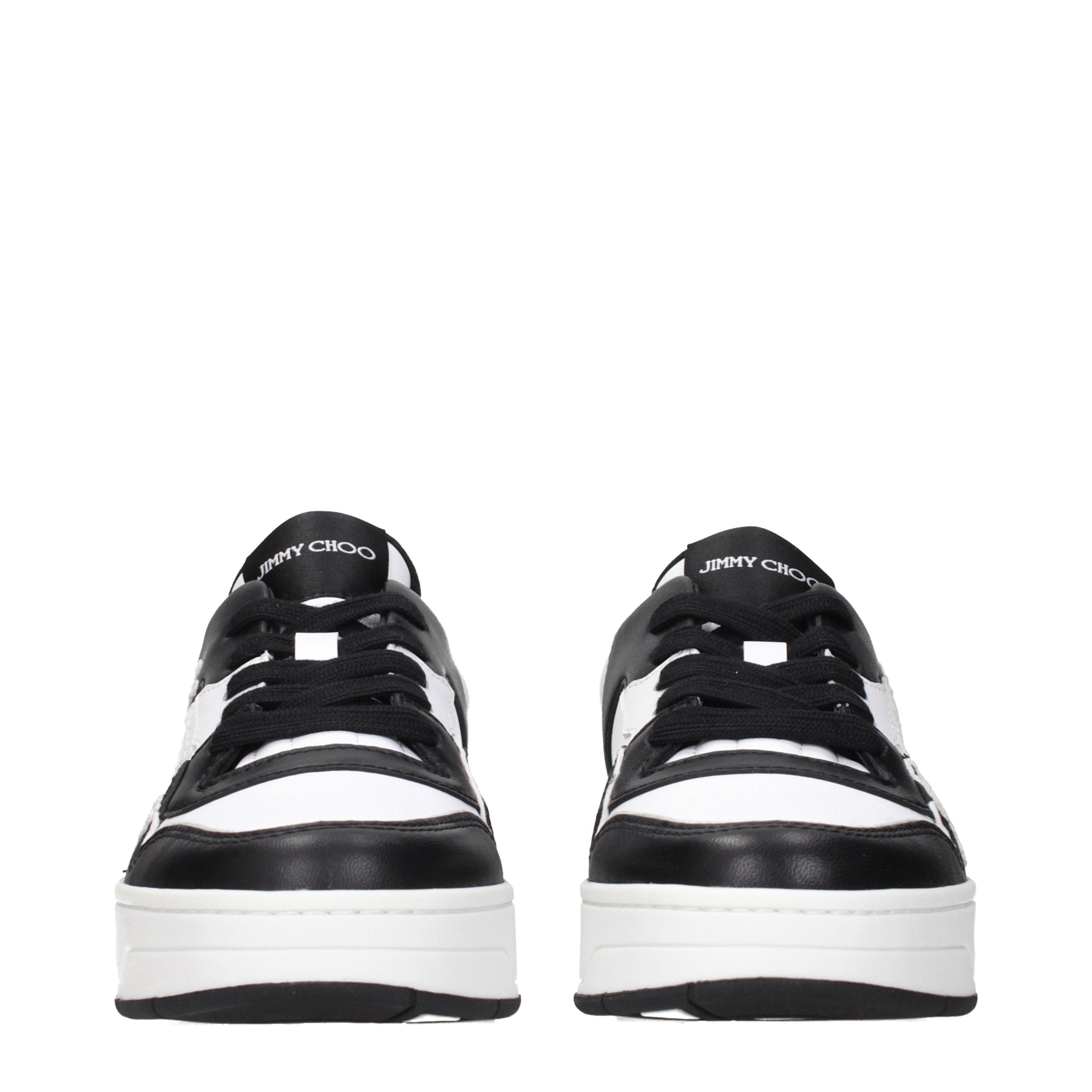 Schwarze Leder Low-Top-Sneaker