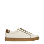 Beige Leder Low-Top Sneaker