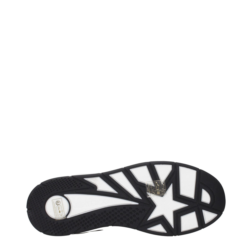 Schwarze Leder Low-Top-Sneaker