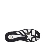 Schwarze Leder Low-Top-Sneaker