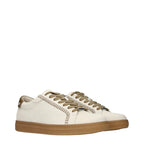 Beige Leder Low-Top Sneaker
