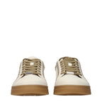 Beige Leder Low-Top Sneaker