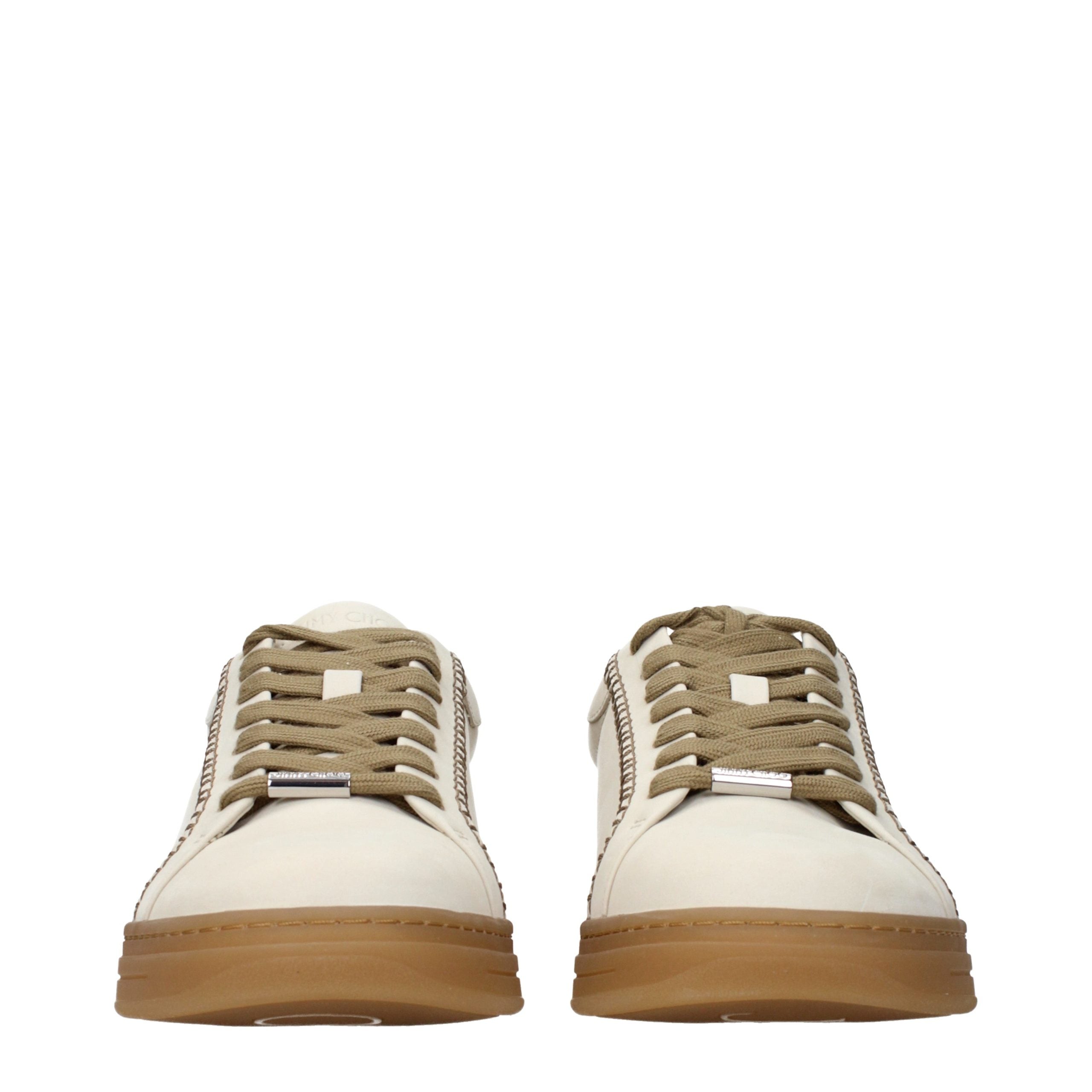 Beige Leder Low-Top Sneaker