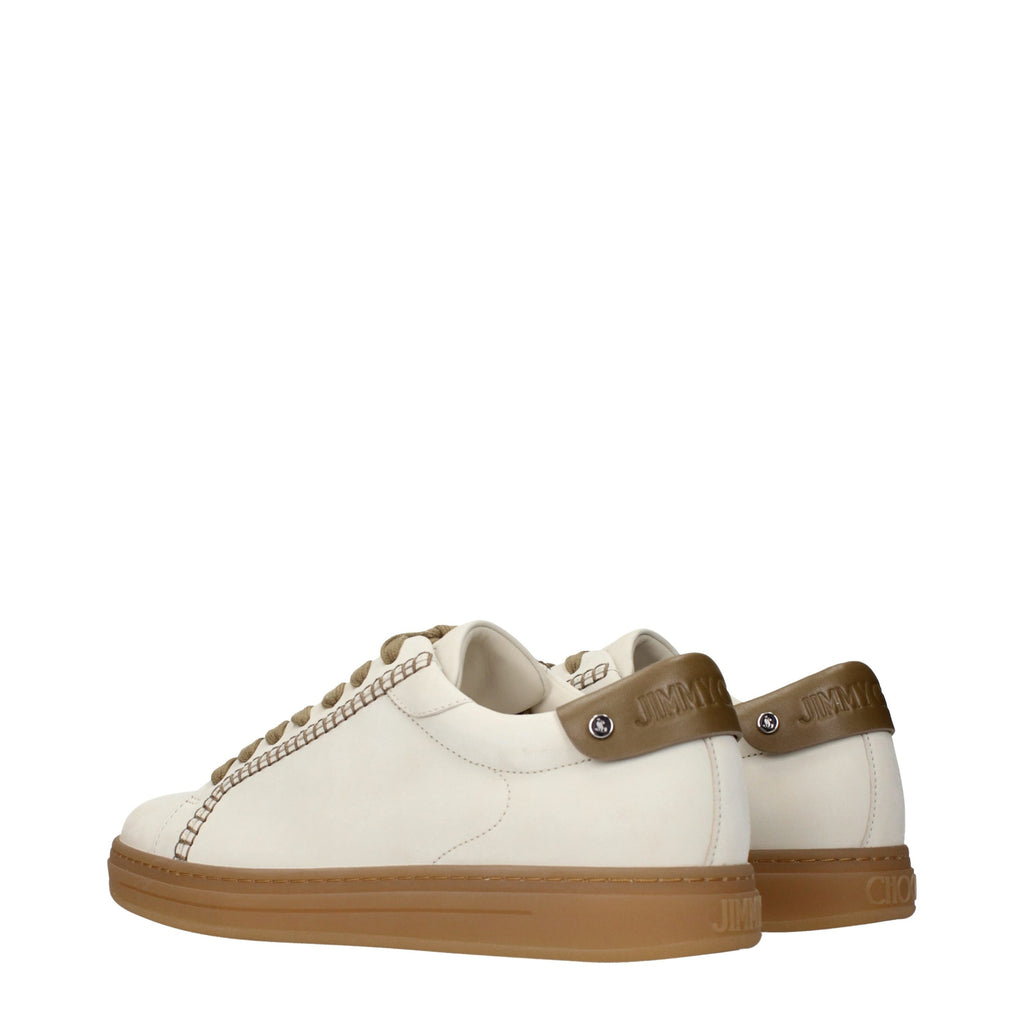 Beige Leder Low-Top Sneaker