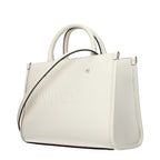 Weiße Ledertasche