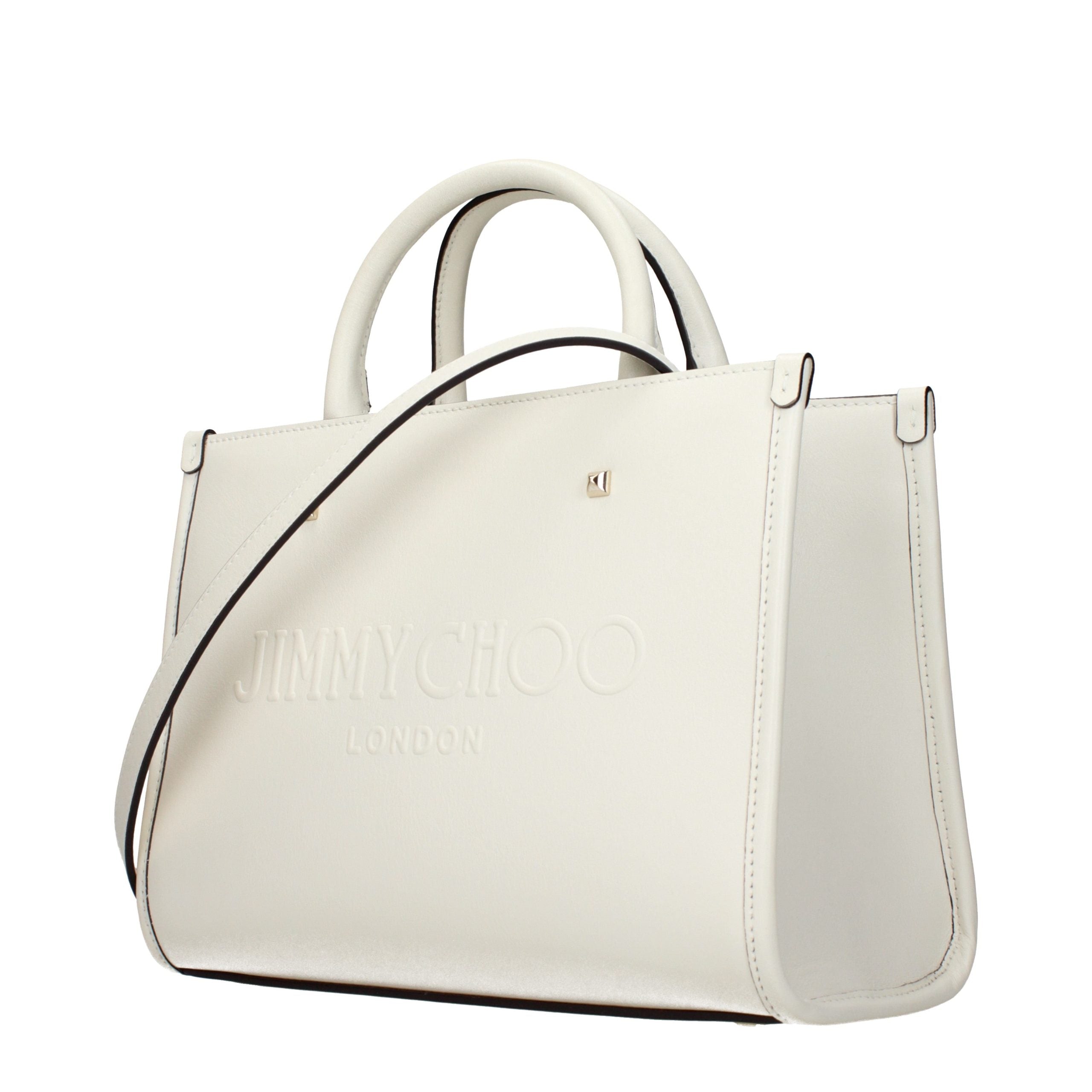 Weiße Ledertasche