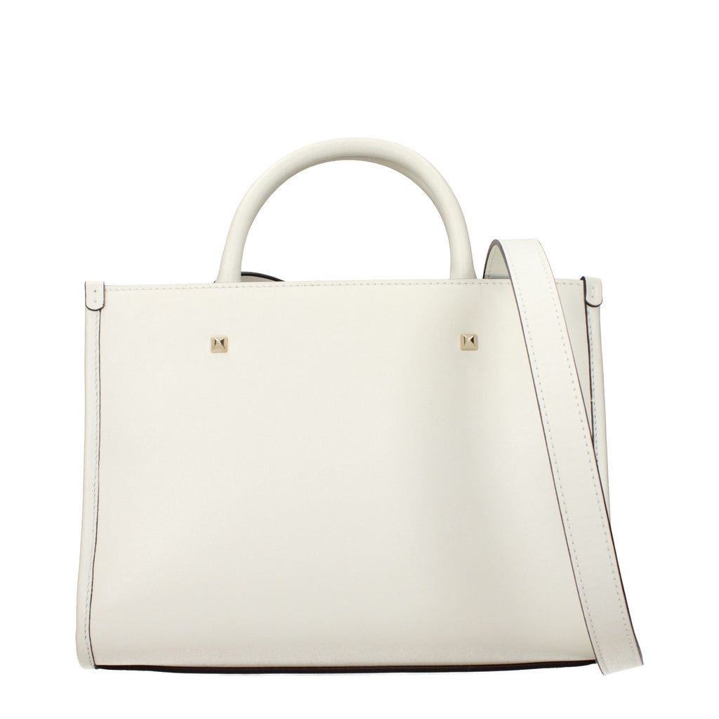 Weiße Ledertasche