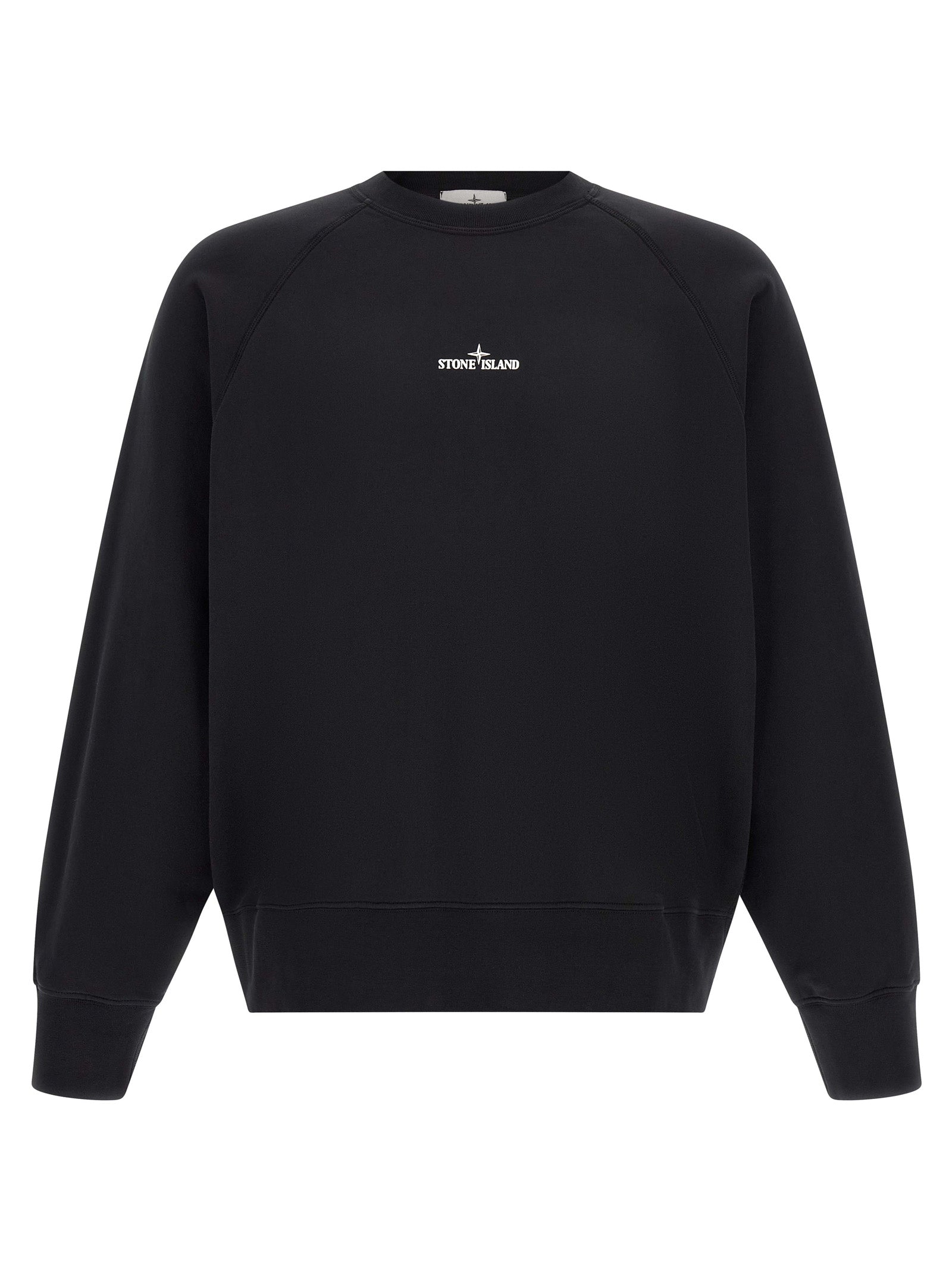 Schwarzer Baumwoll-Sweatshirt
