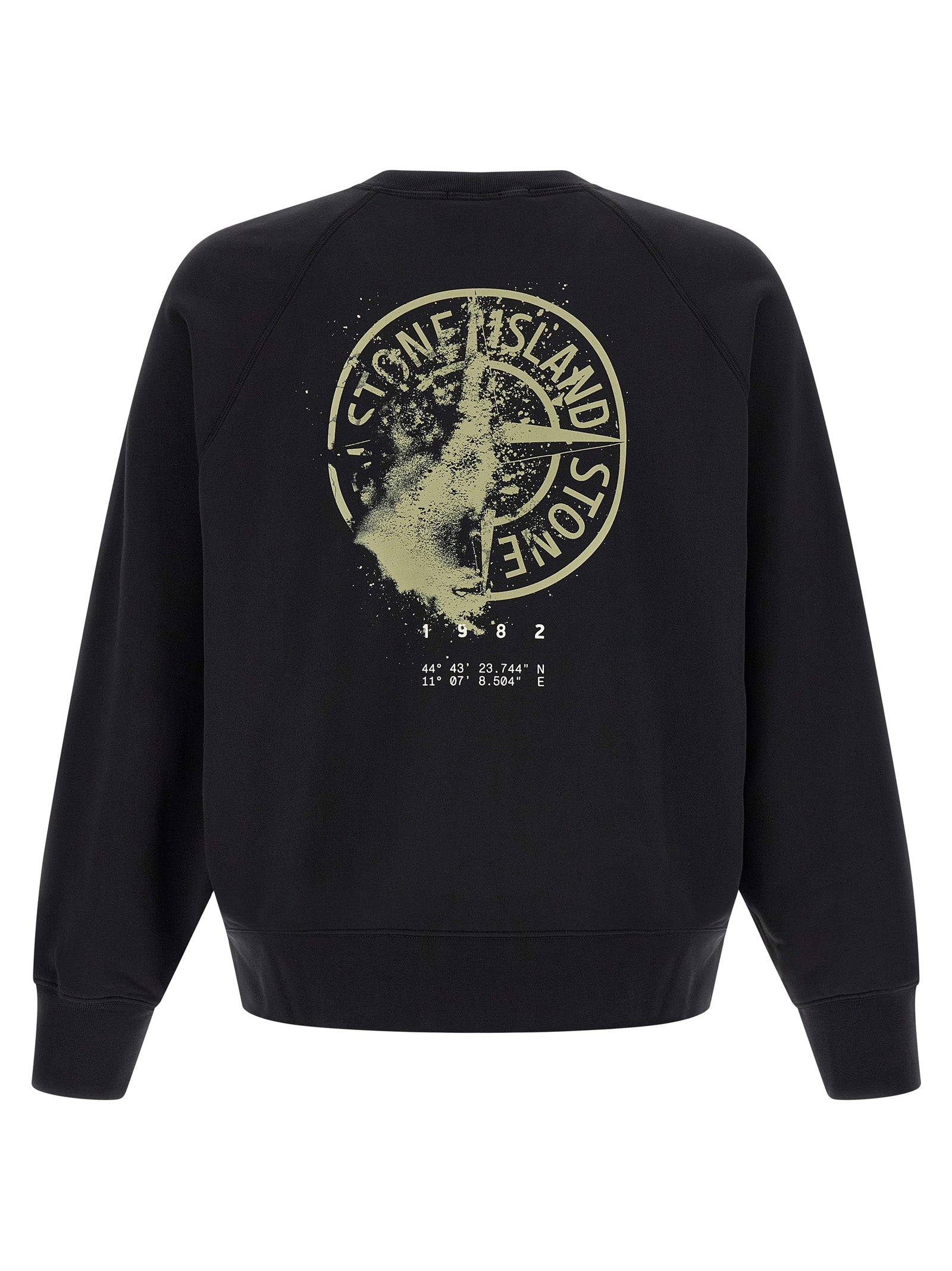 Schwarzer Baumwoll-Sweatshirt