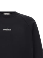 Schwarzer Baumwoll-Sweatshirt