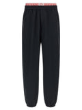 Schwarze Polyamid-Jogginghose (Trainingshose)