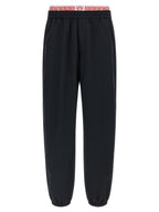 Schwarze Polyamid-Jogginghose (Trainingshose)