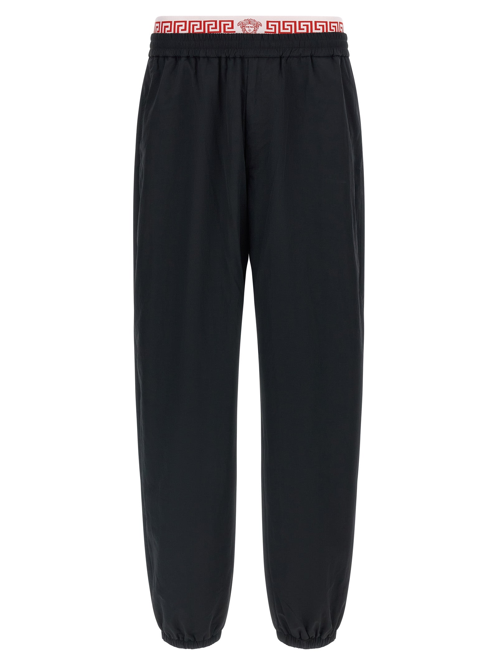 Schwarze Polyamid-Jogginghose (Trainingshose)