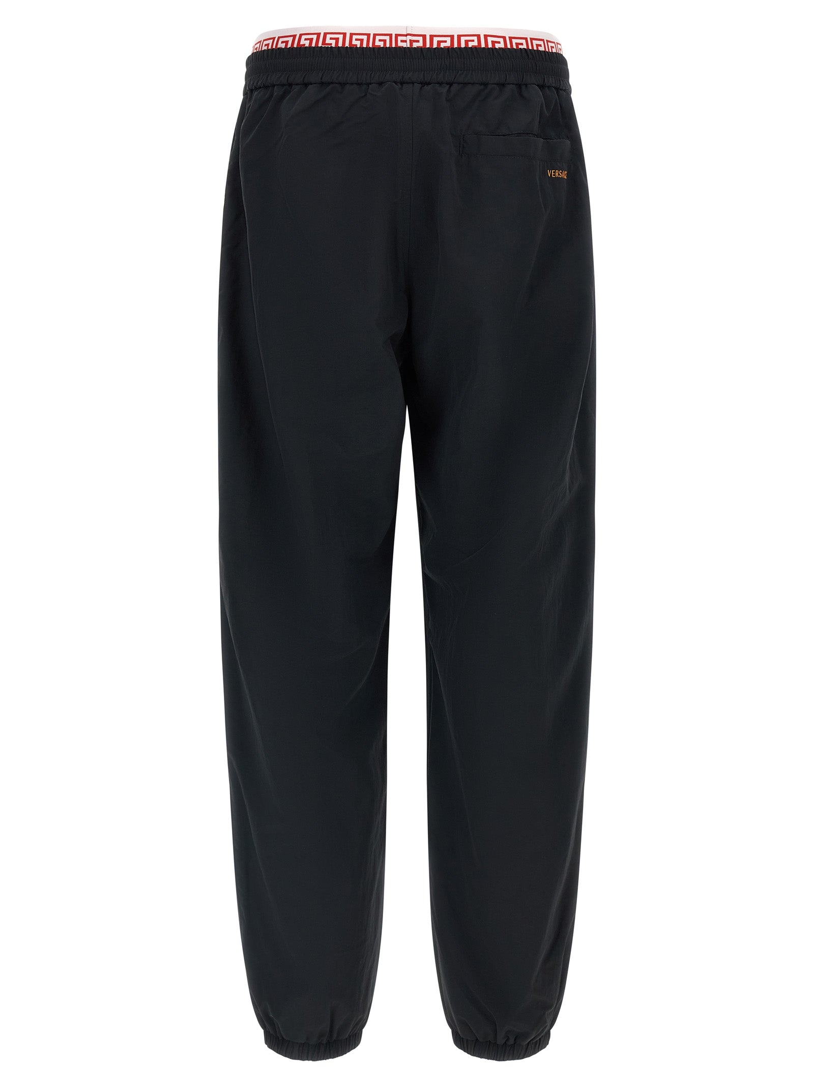 Schwarze Polyamid-Jogginghose (Trainingshose)