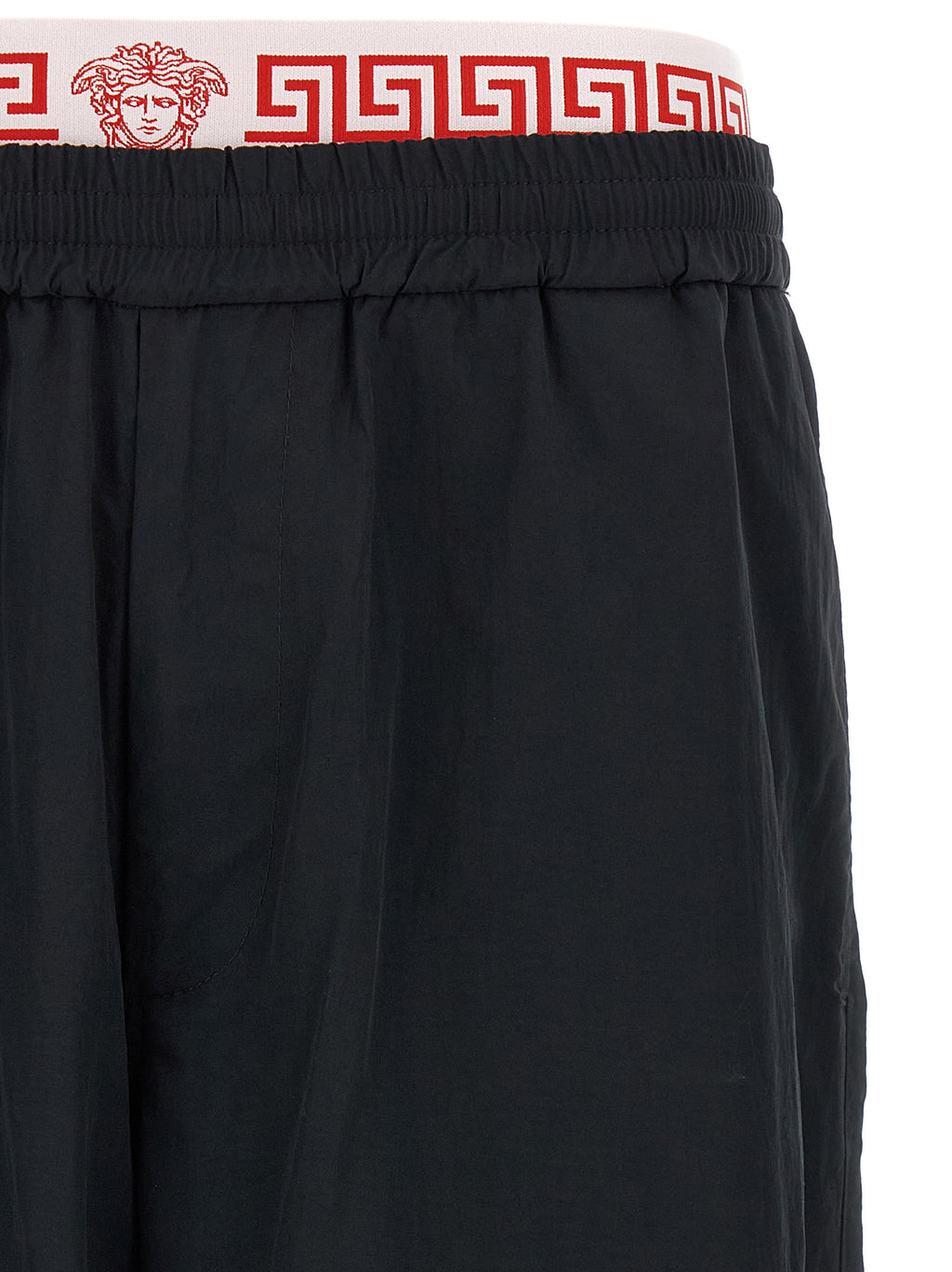 Schwarze Polyamid-Jogginghose (Trainingshose)