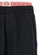 Schwarze Polyamid-Jogginghose (Trainingshose)