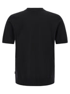 Schwarzes T-Shirt aus reiner Schurwolle