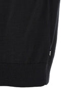 Schwarzes T-Shirt aus reiner Schurwolle