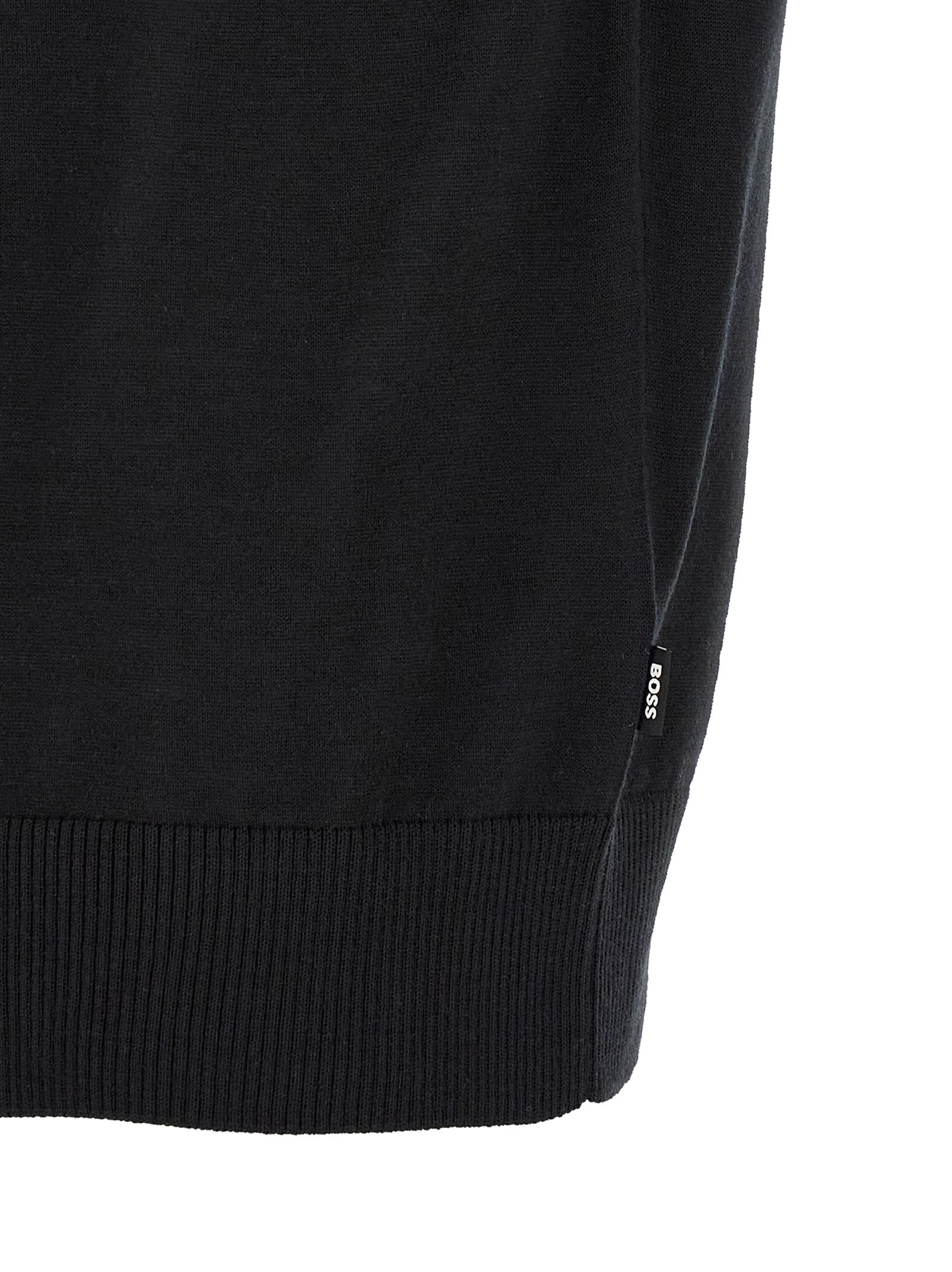 Schwarzes T-Shirt aus reiner Schurwolle