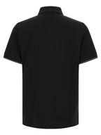 Schwarzes Baumwoll-Poloshirt