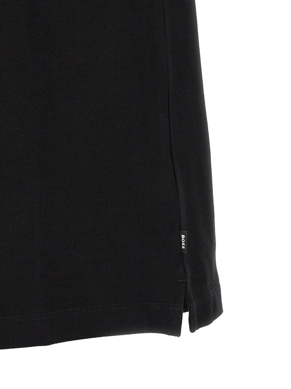 Schwarzes Baumwoll-Poloshirt