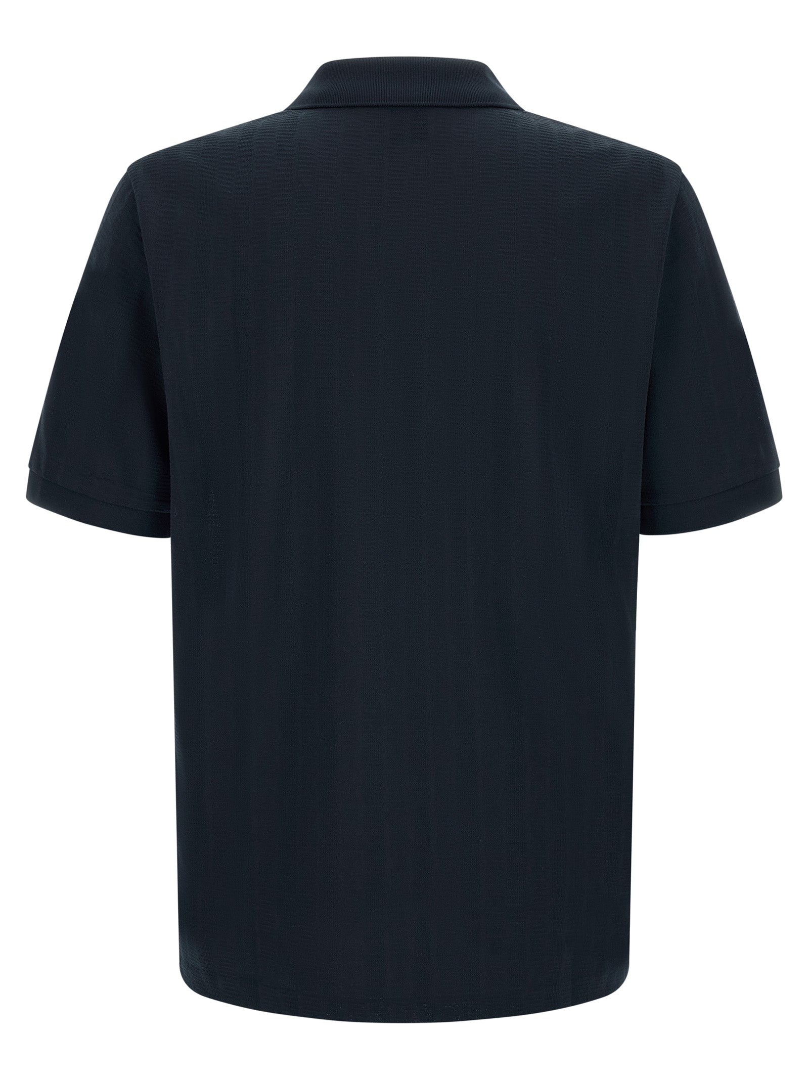 Blaues Baumwoll-Polohemd