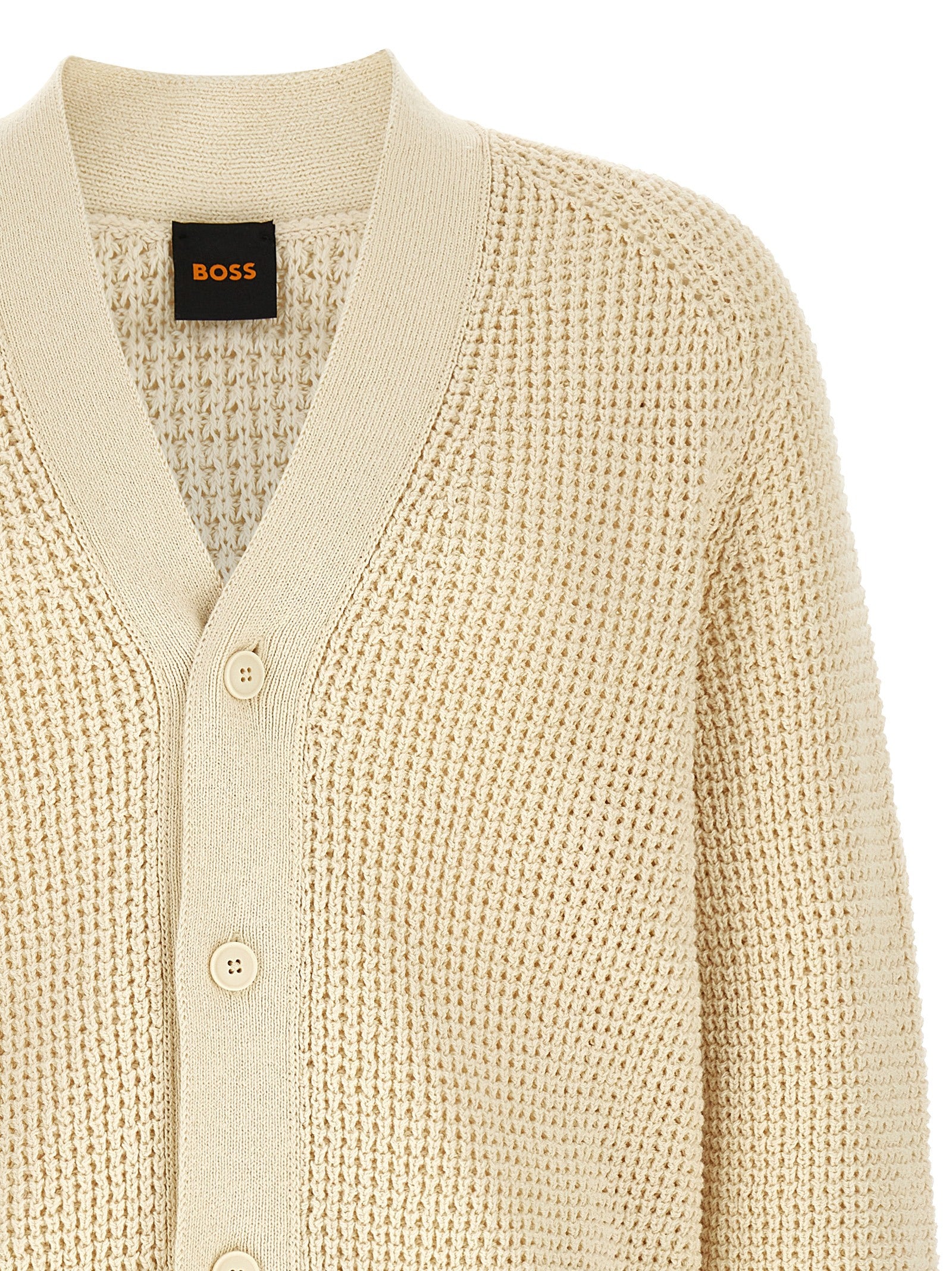Beige Cotton Cardigan