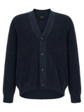 Blauer Baumwollcardigan