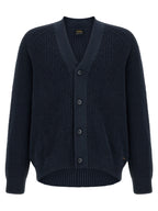 Blauer Baumwollcardigan