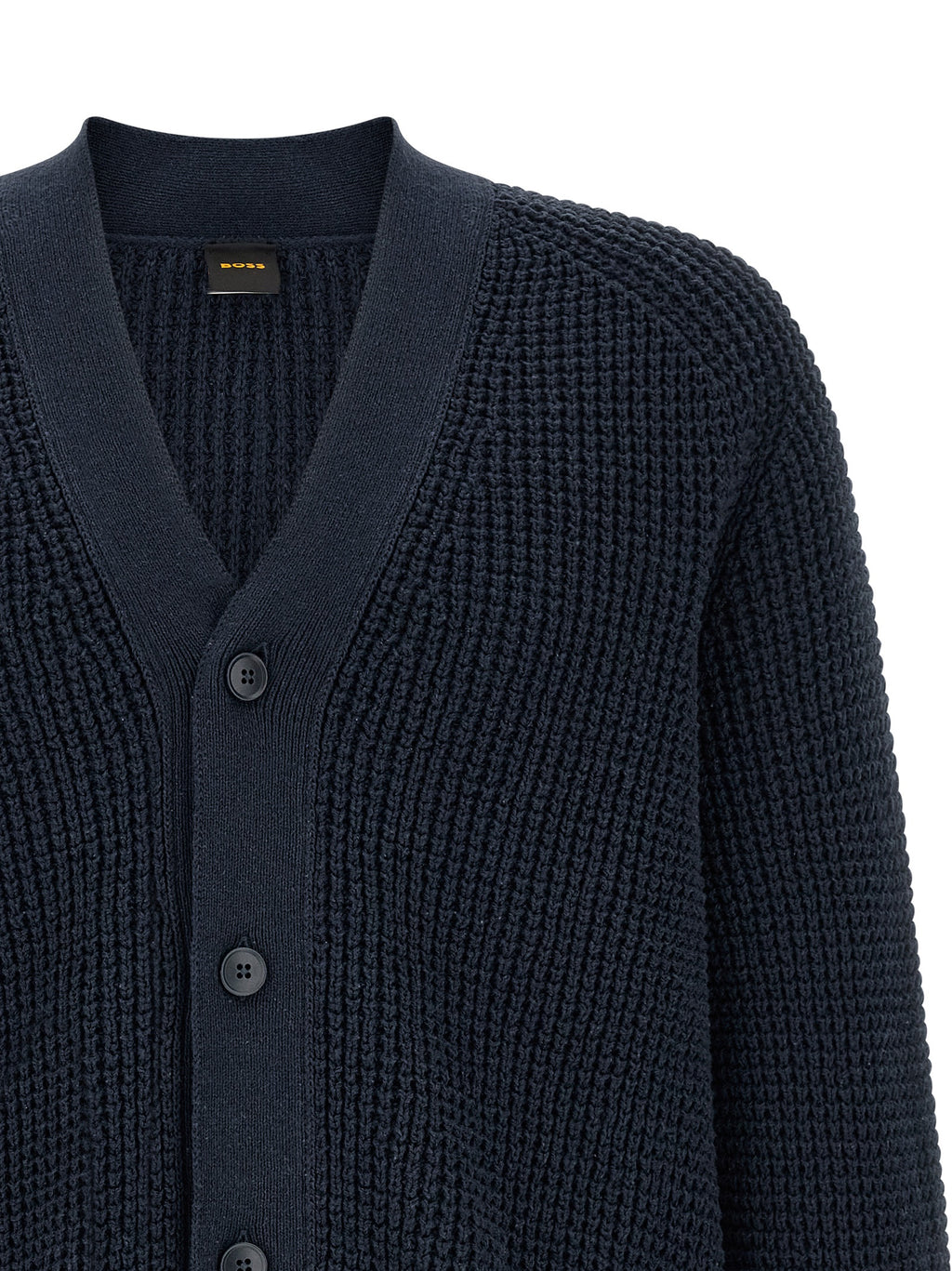 Blauer Baumwollcardigan