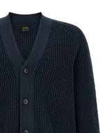 Blauer Baumwollcardigan