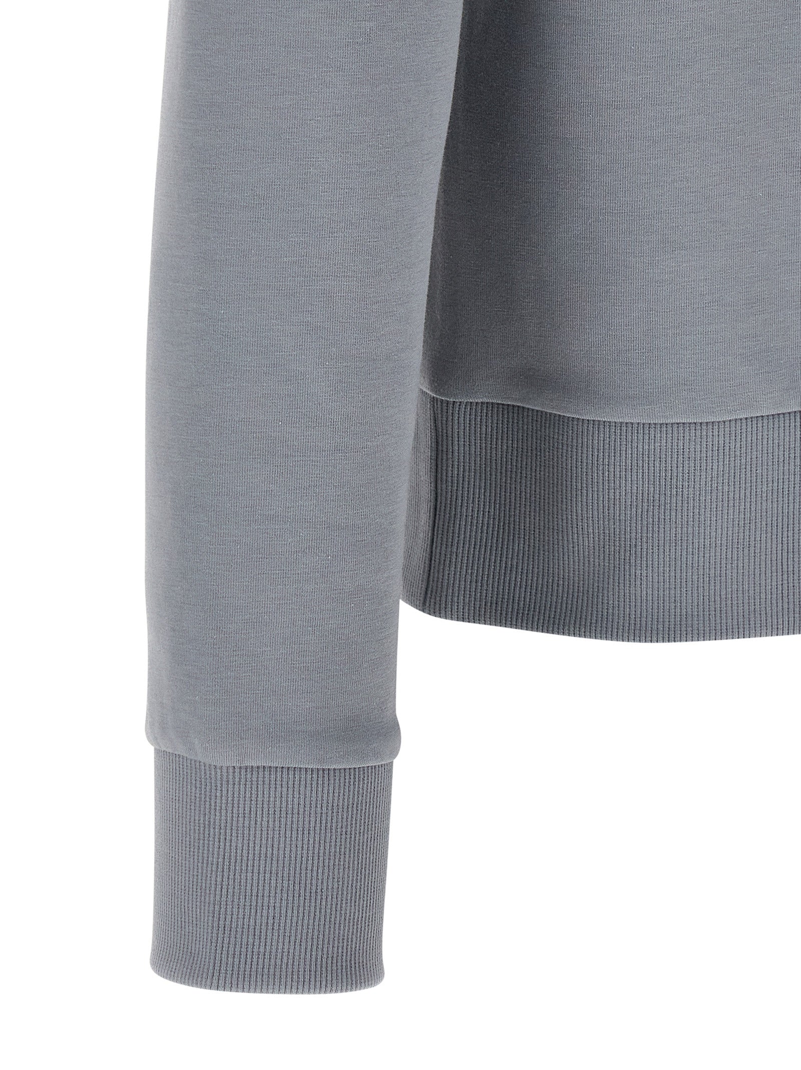 Grauer Baumwollpullover