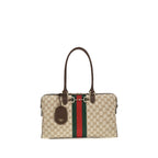 Beige Stoff-Handtasche