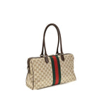 Beige Stoff-Handtasche