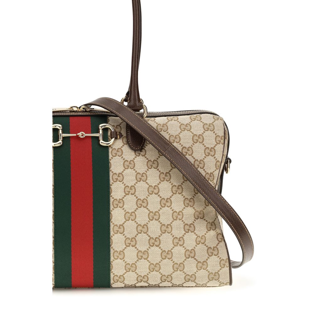 Beige Stoff-Handtasche