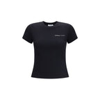 Schwarzes Baumwoll-T-Shirt