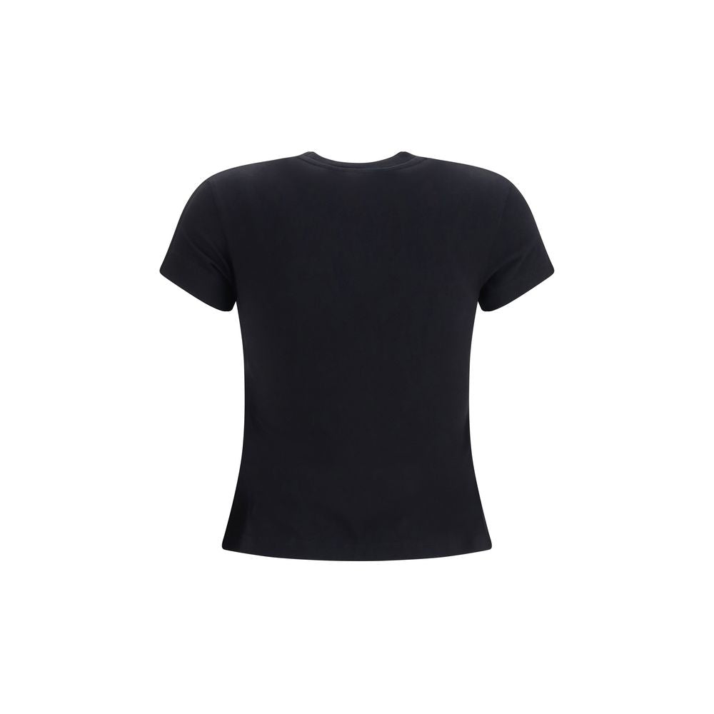 Schwarzes Baumwoll-T-Shirt