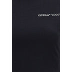 Schwarzes Baumwoll-T-Shirt