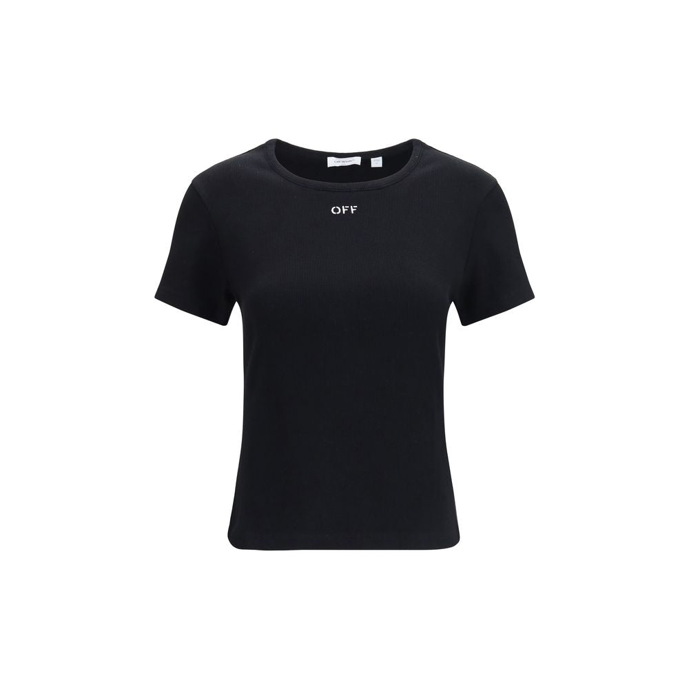Schwarzes Baumwoll-T-Shirt