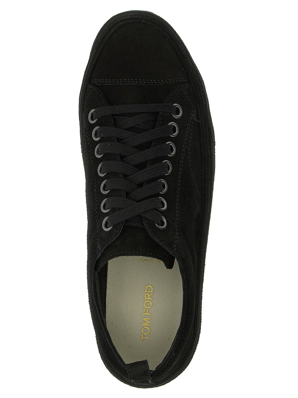 Schwarze Leder Low-Top-Sneaker
