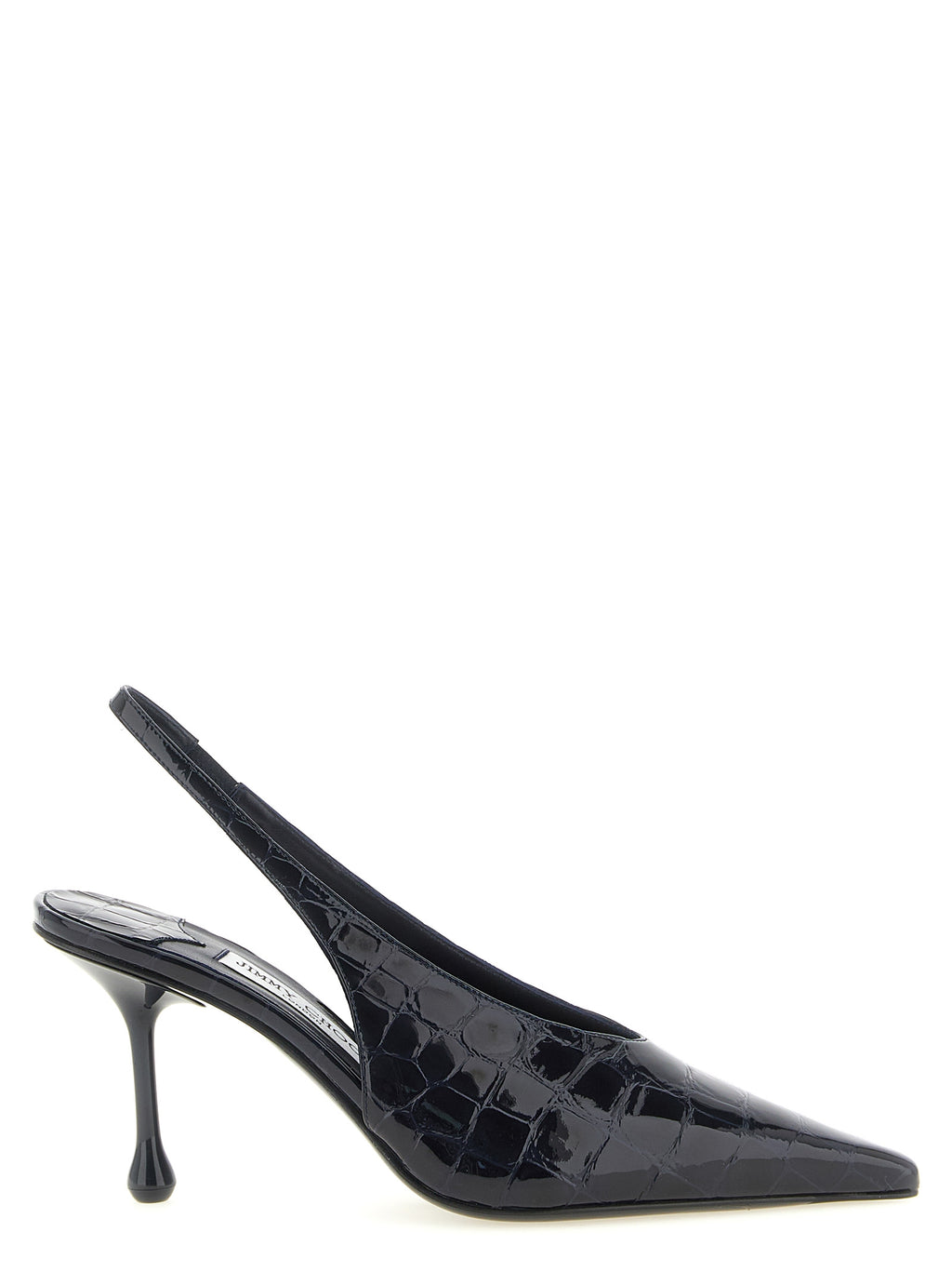 Blaue Leder Pumps mit hohem Absatz