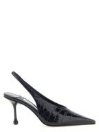 Blaue Leder Pumps mit hohem Absatz